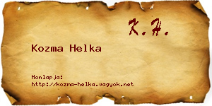 Kozma Helka névjegykártya